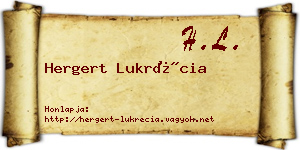 Hergert Lukrécia névjegykártya